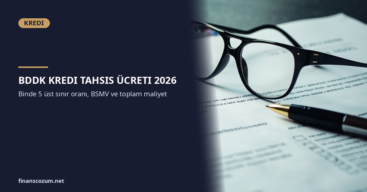 BDDK Kredi Tahsis Ücreti Üst Sınırı 2026 Güncel